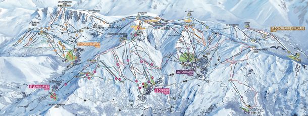 Pistenplan Les Sybelles