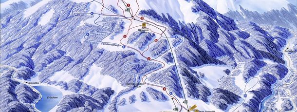 Pistenplan des Skigebiets Gemeindealpe in Niederösterreich.