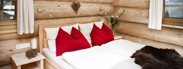 Doppelzimmer im Pinzgau Chalet Hüttendorf Maria Alm