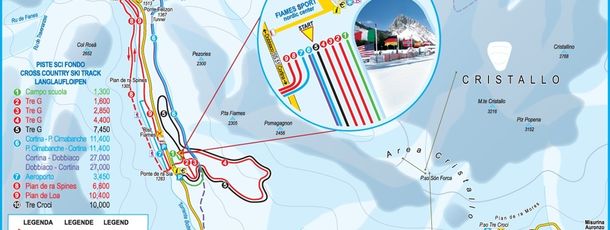 Detaillierte Infos zum Langlauf und den Loipen im Langlaufgebiet Cortina d'Ampezzo