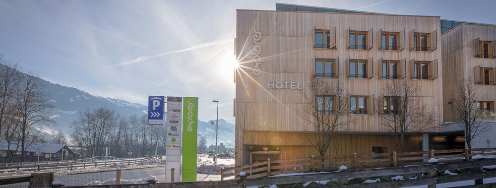Das Explorer Hotel Zillertal in Kaltenbach im Winter