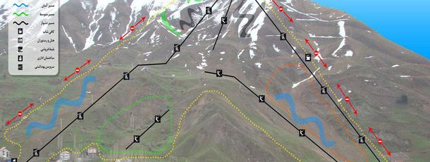 Pistenplan des iranischen Skigebiets Shemshak