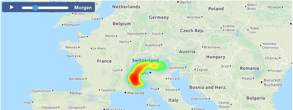 Die Neuschneeprognose für den morgigen Freitag.