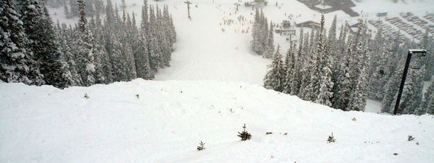 Cat's Meow with its view down to the facilities of Loveland Basin