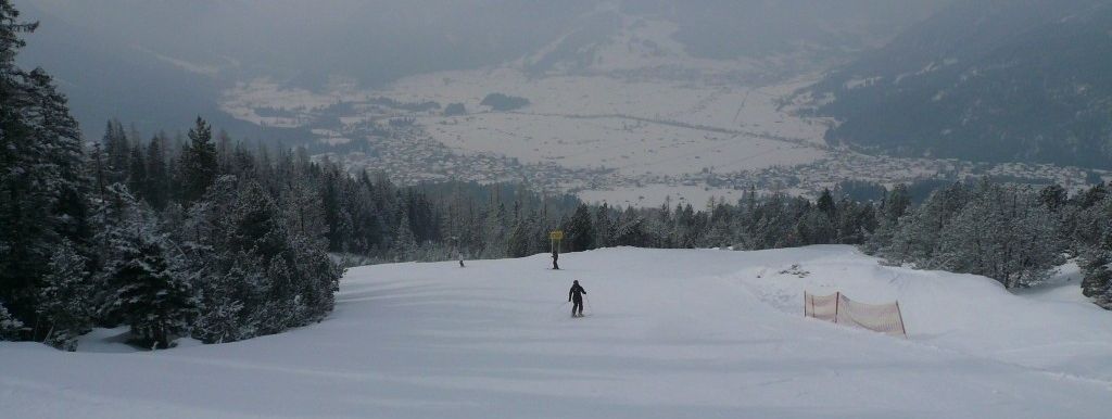 Blick hinunter nach Ehrwald