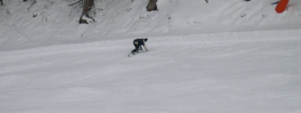 Tiefschnee Skifahren