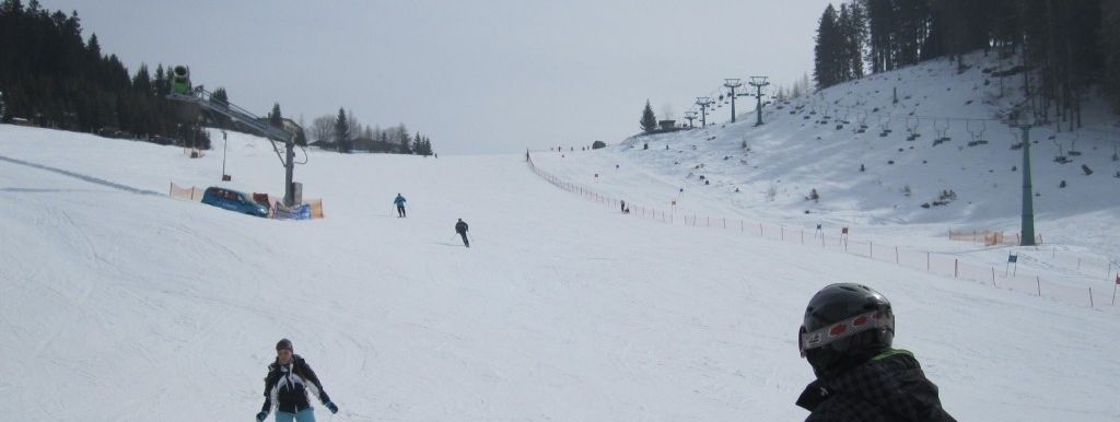 Blue Moser slope next to the Moser double chairlift.