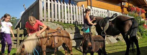 Ponyreiten im Sommer