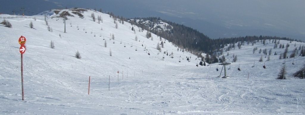 Finsterbach-Naturschneeabfahrt (Nr.12), daneben liegt auch die Finsterbach Skiroute (13)