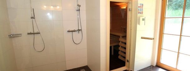 Bathroom with sauna