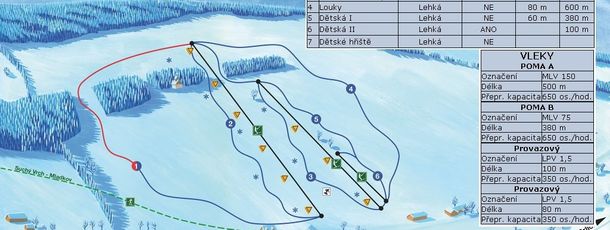 Information about the ski resort Ceske Petrovice