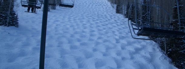 Mogul run beyond the Wasatch chairlift