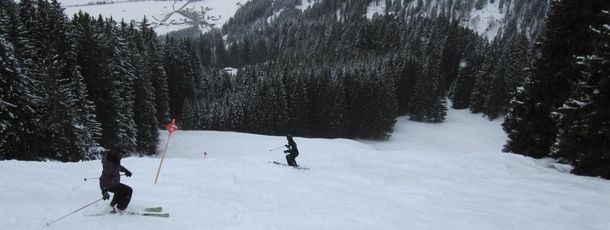 Waldabfahrt ins Tal (Skiroute 21)!