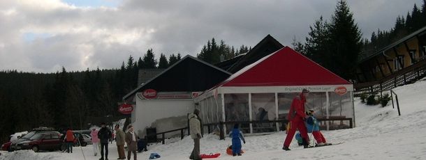 Après-Ski Zelt im Teilgebiet Churanov
