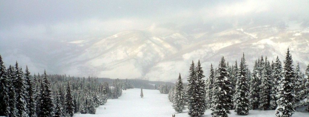 Blick hinunter ins Tal nach Vail!