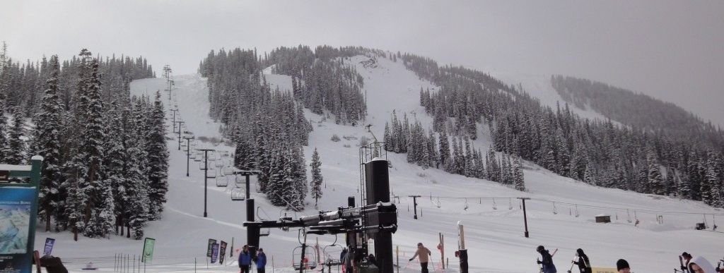 Der Exhibition Lift führt zu den einfachen Abfahrten Wrangler, Chisholm-Trail und Sundance.