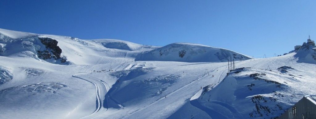 Blick auf die Schweizer Seite vom Theodulpass (3301m)!