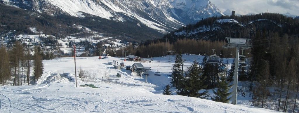 Blick auf die Talstation des Sessellifts Roncato Festis!