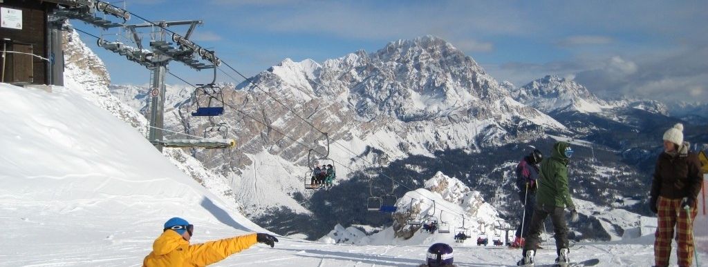 Piste 36 an der Bergstation des Sessellifts Duca D'Aosta - Pomedes!