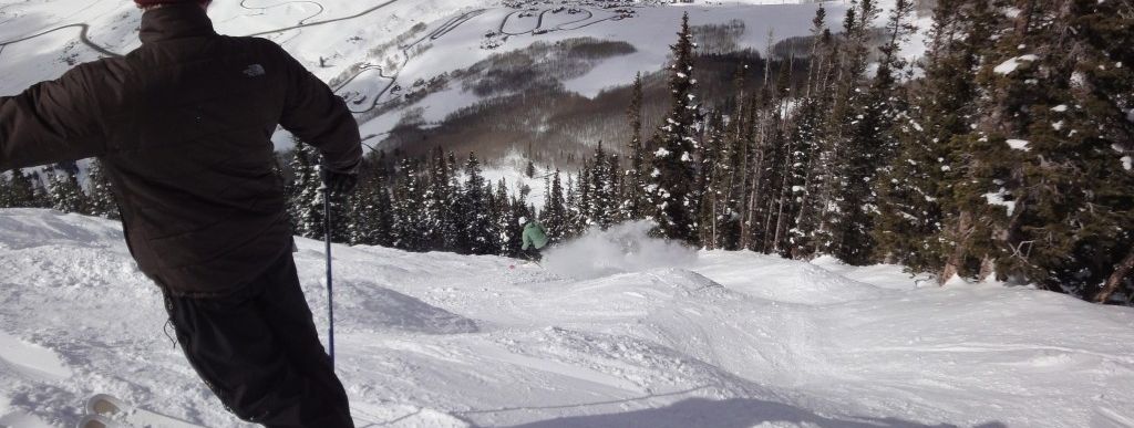 Super schwer und super steil: Banana Funnel vom Gipfel des Mt. Crested Butte.