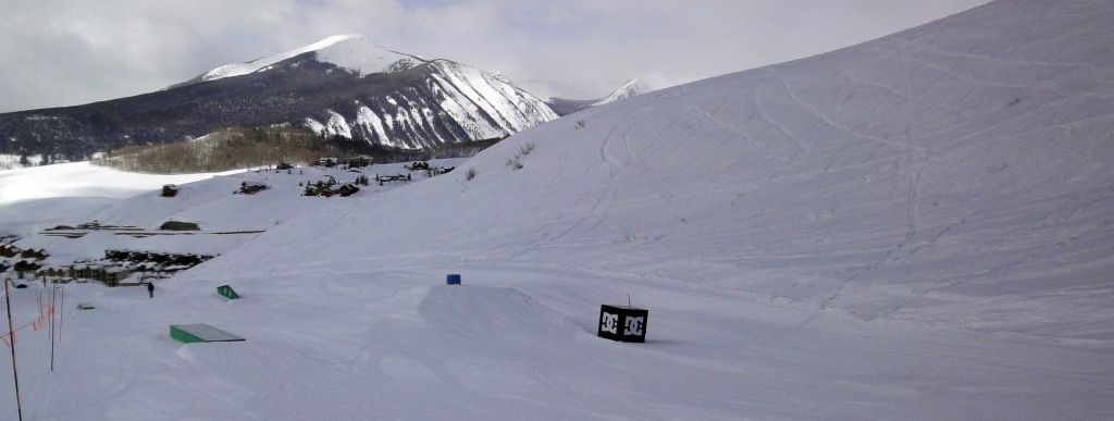 Im unteren Bereich der Keystone Abfahrt befindet sich der sog. Jib Park, ein Funpark, der fast ausschließlich aus Rails besteht.