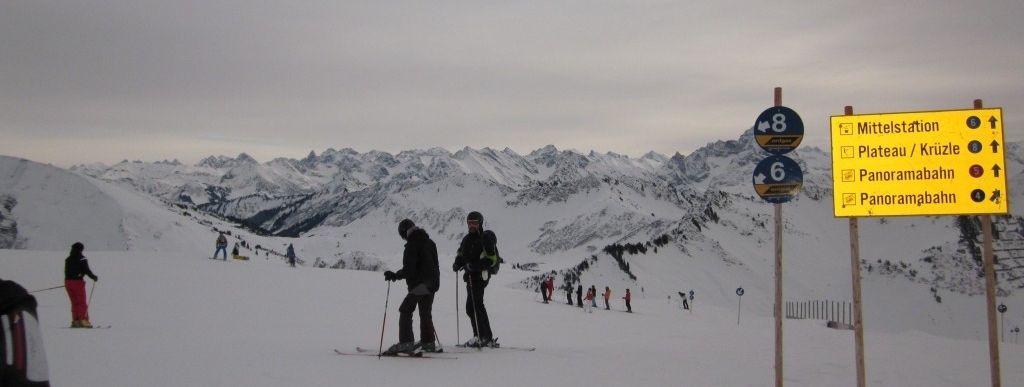 Sicht auf den Bregenzerwald von der Abfahrt 6/8 aus!