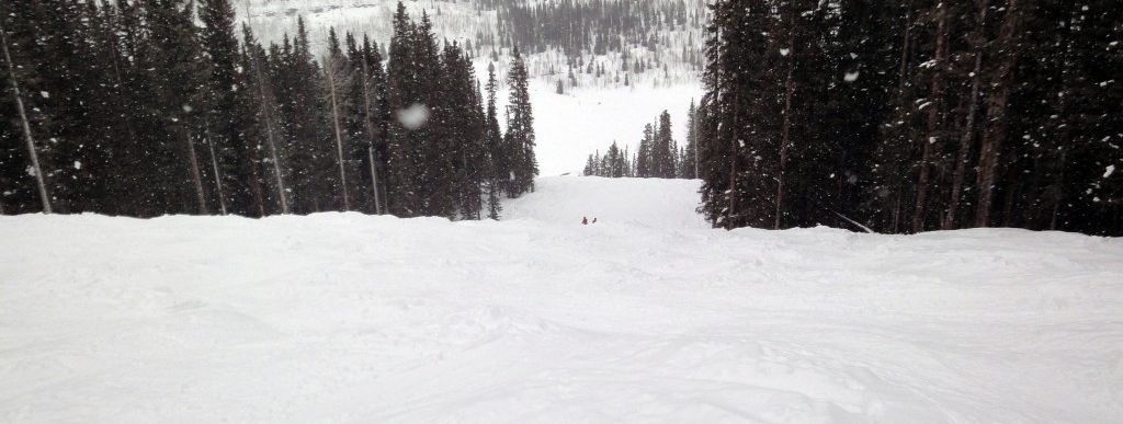 Nur für sehr gute Snowboarder: Bull Run am Grizzly Lift!