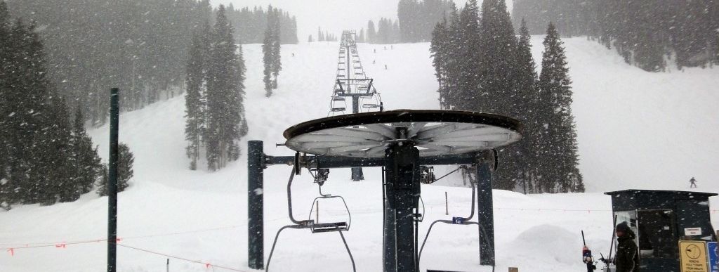 Das westliche Ende des Skigebietes am Legends Lift!