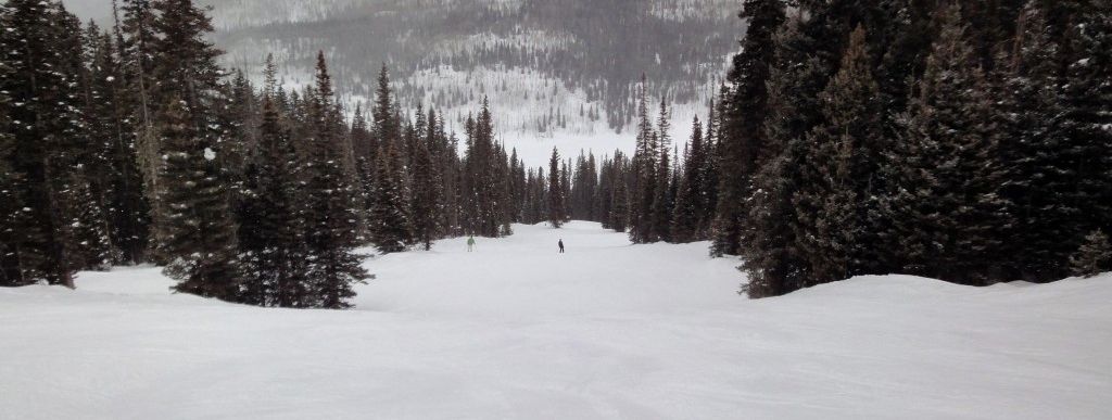 Auf der mittelschweren Chet´s Abfahrt vom Legends Lift!