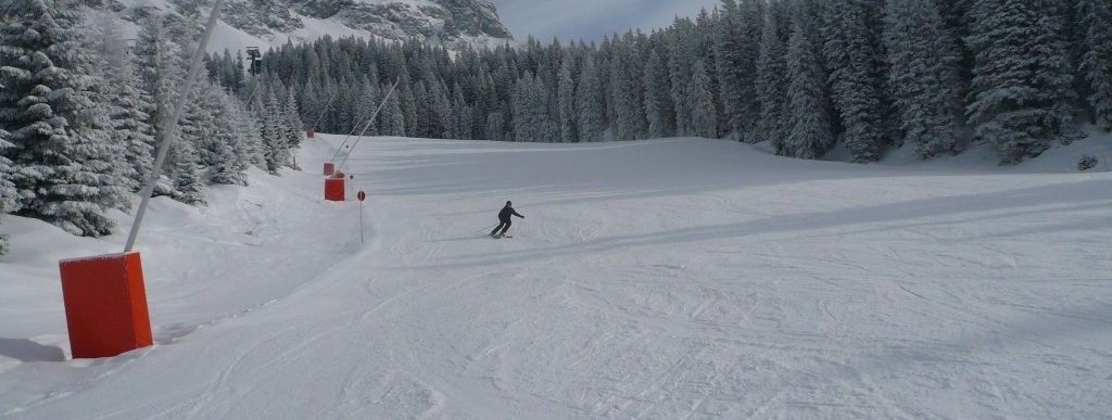 Gemütliches Carven auf der Hochbrand-Abfahrt!