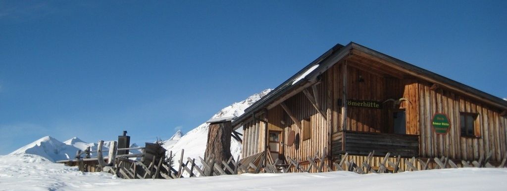 Eine der neun Skihütten