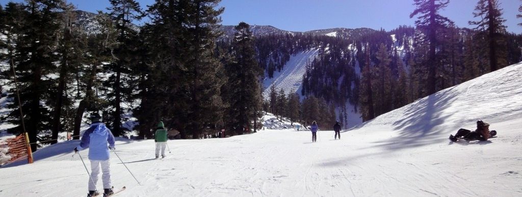 An der Bergstation der Aerial Tramway und des Gunbarrel Express Lifts! Hier finden sich die meisten einfacheren Pisten im Skigebiet.