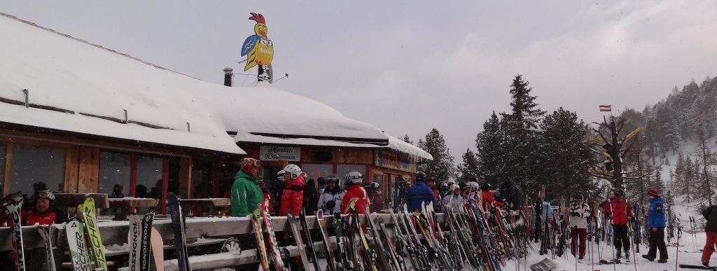 Der Schluckspecht am Fuße der der Abfahrten an der Rosenkranzhöhe