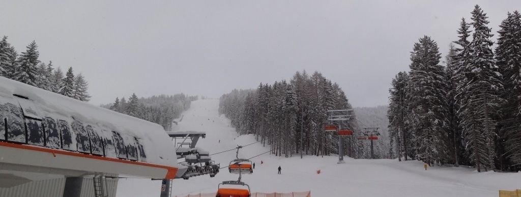 Blick auf die Abfahrt 16.