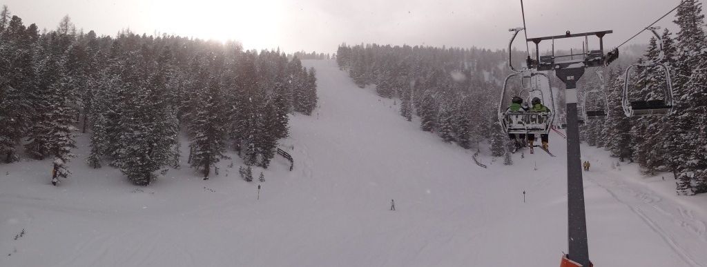 Anspruchsvolles Gebiet an der Rosenkranzhöhe. (Blick auf Abfahrt 11)