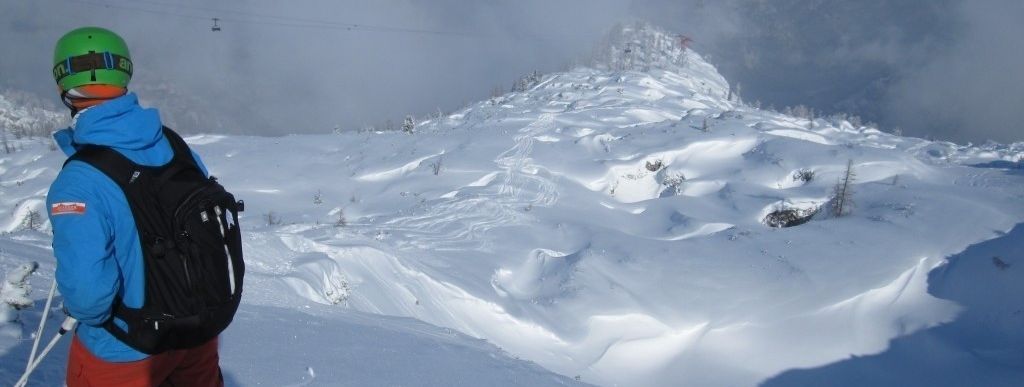 Ausblick auf die nächste Tiefschneeabfahrt!