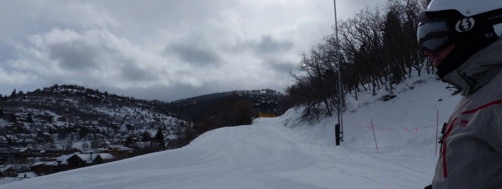 Blaue Abfahrten zum Town Lift