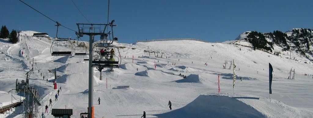 Der Funpark in Avoriaz beim Express Proclou!