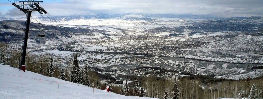 Steamboat-Village vom Thunderhead-Gebäude aus gesehen!