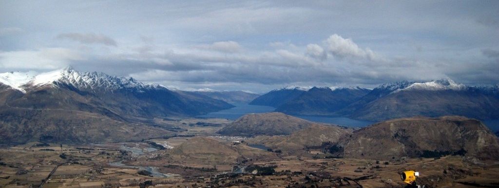 panorama at the mountain station of the