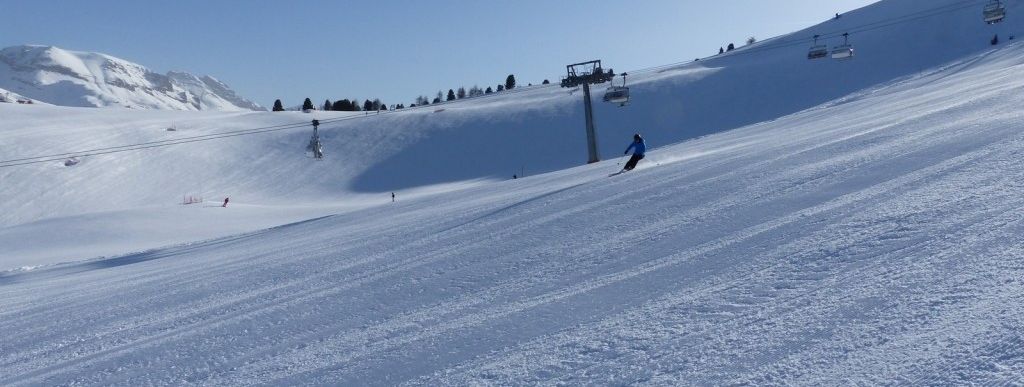 Slope below the Sochers-Ciampinoi chair lift