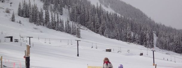 Eine Familie im Kinderbereich an der Talstation!