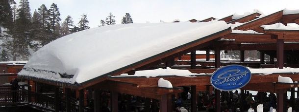 Die East Peak Lodge an der Talstation des Comet Express Lifts!