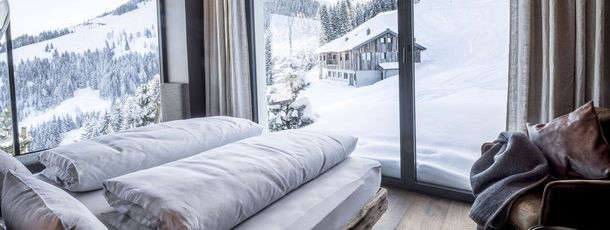 Zimmer mit Blick direkt auf die Skipiste