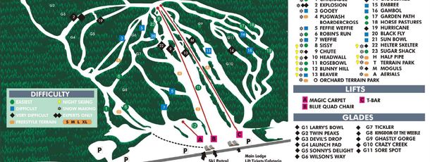 Pistenplan Ski Wentworth