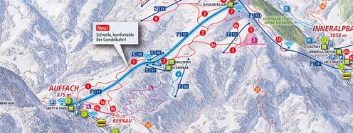 Die Schatzbergbahn startet direkt in Auffach.