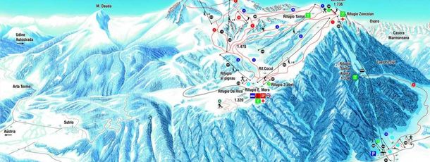 Pistenplan Ravascletto Zoncolan