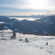 Toller Blick von den Pisten Richtung Weißensee und zu den Gailtaler und Karnischen Alpen.