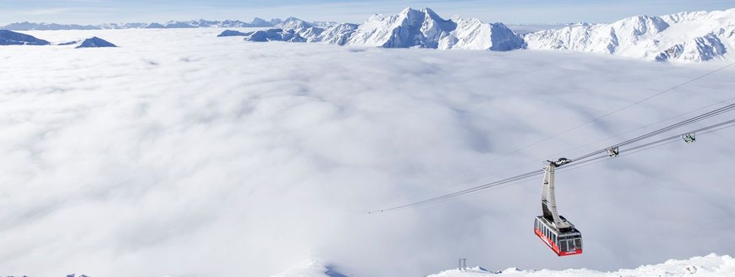 Bis auf eine Höhe von 3.212 Metern reichen die Pisten am Schnalstaler Gletscher