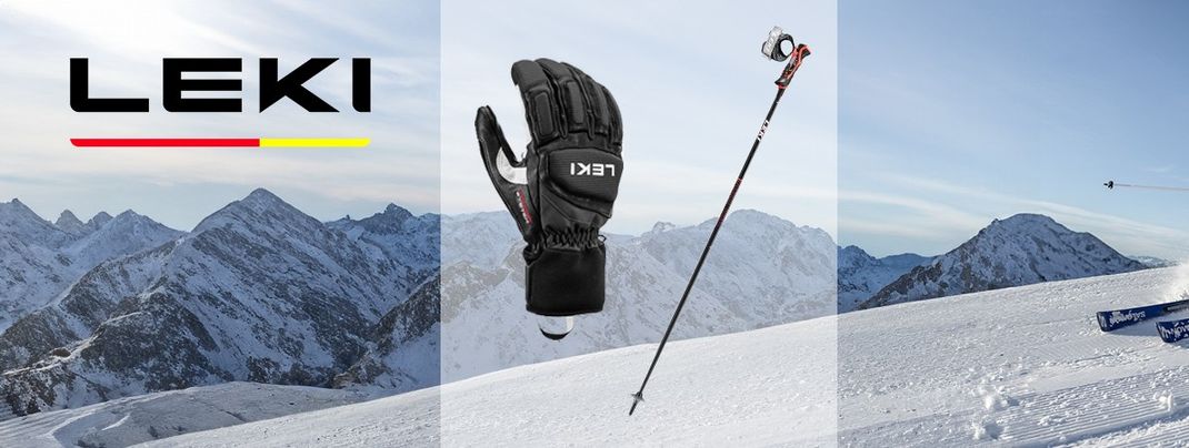 Sweepstake Leki ski gloves and ski poles